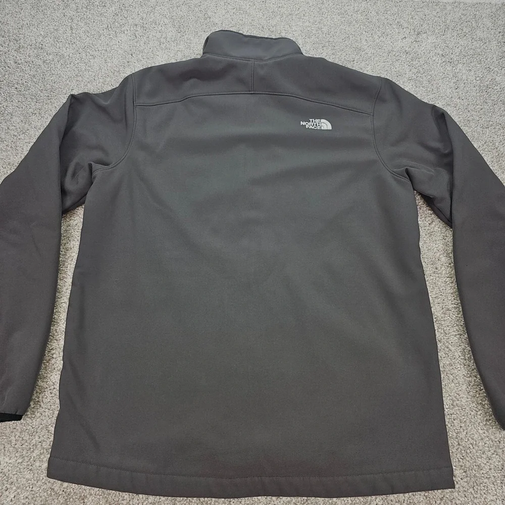 The North Face Mens Apex Bionic Softshell Jacket Gray Full Zip‎ Fleece Lined M